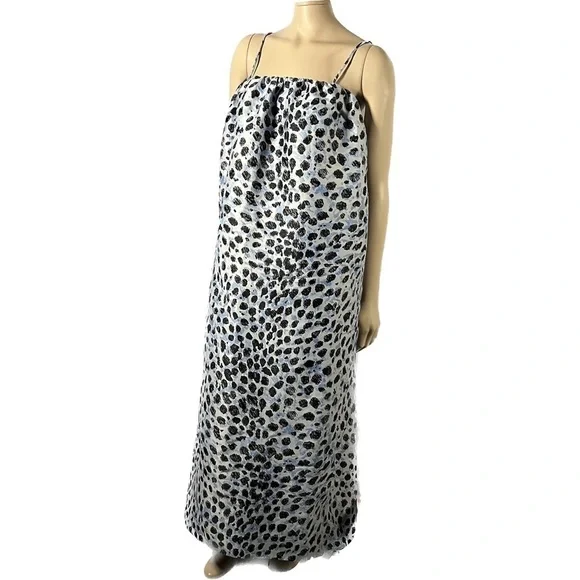 NWT Ganni Jacquard Column dress with pockets - Picture 1 of 14